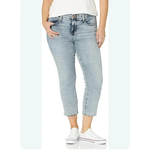 NWT JAG Jeans Women's Ruby Mid Rise Straight Crop Jeans - Nomadic Blue Size 18W - Picture 3 of 10